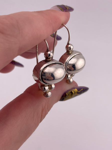 sterling silver Silpada stoneless oval dangle earrings