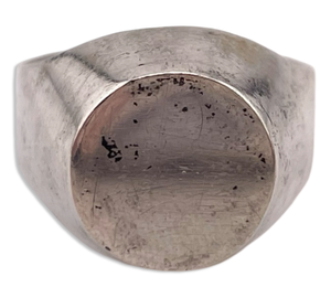 size 10 sterling silver stoneless signet ring