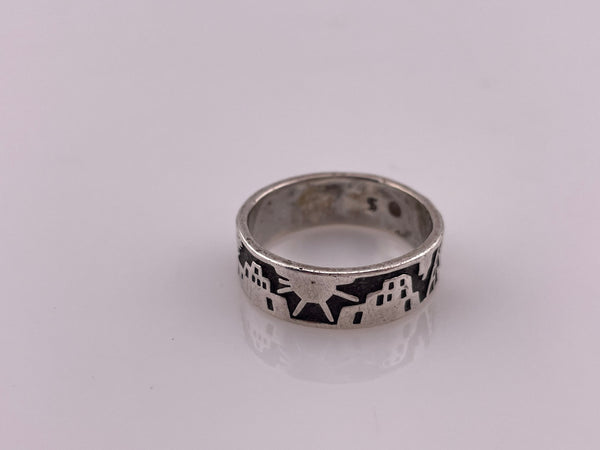 size 9.5 sterling silver storyteller band ring