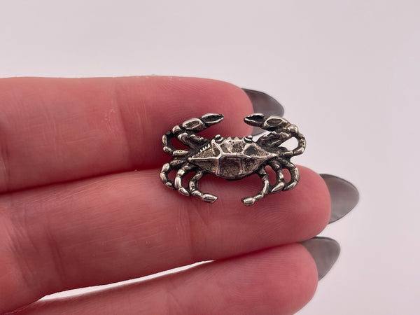sterling silver crab pin