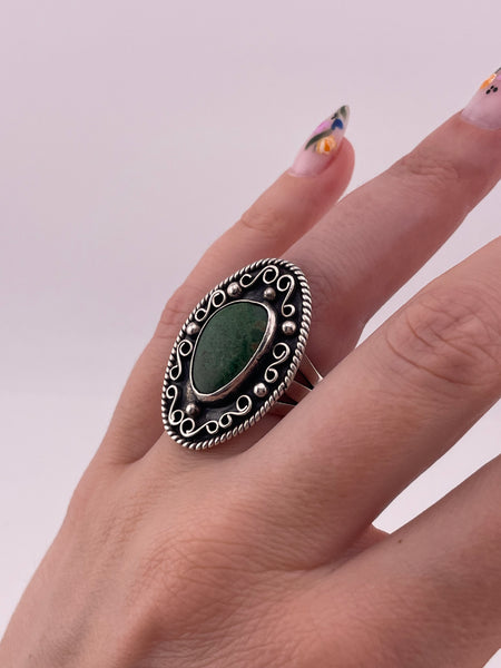 size 6.25 sterling silver chrysocolla ring