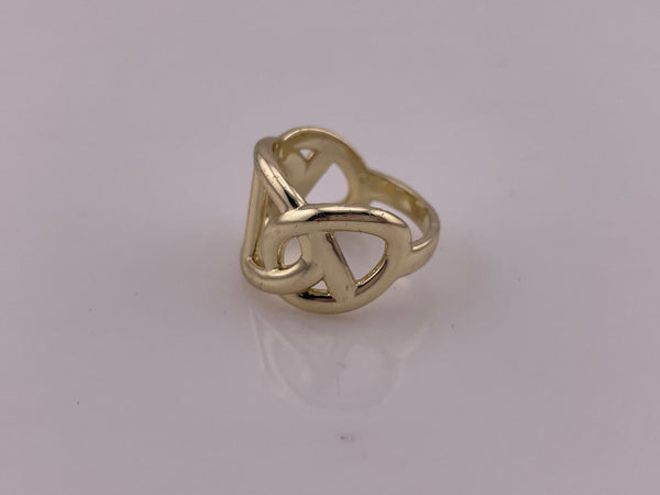 size 6 sterling silver gold plated mariner link ring