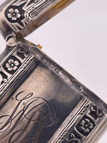 sterling silver 'WTP' monogrammed matchbox safe