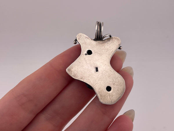 sterling silver & copper artisan jasper pendant