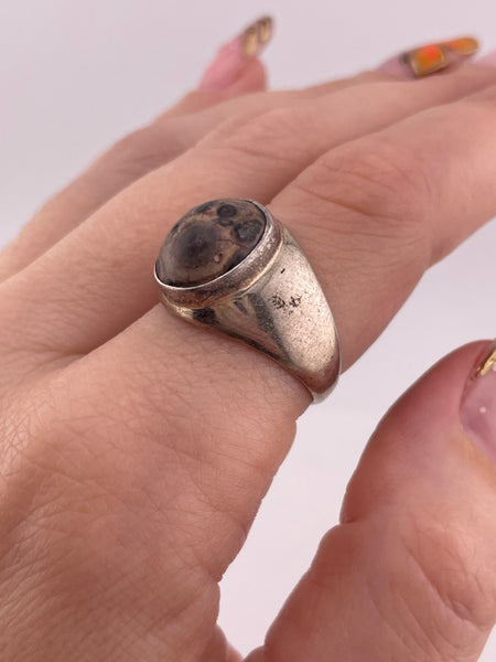size 8.5 sterling silver jasper ring