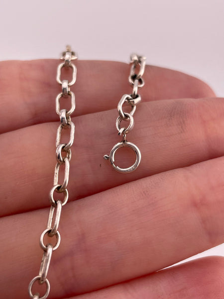 sterling silver 17" chain link necklace