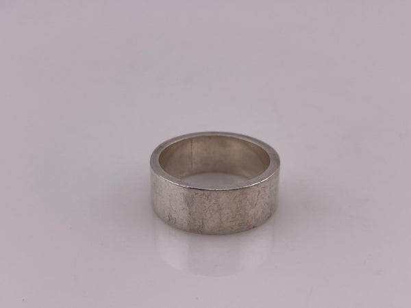 size 6.75 sterling silver mosaic amber band ring