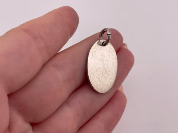 sterling silver blank tag pendant