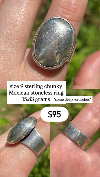 RESERVED PRIVATE LISTING -- sterling silver stoneless dome ring A6