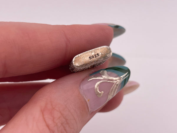 sterling silver rhinestone padlock pendant