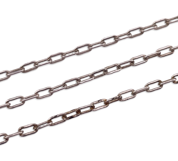 sterling silver 17-1/4" paperclip chain link necklace