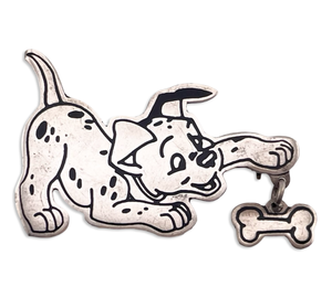 sterling silver Dalmatian dog pin brooch