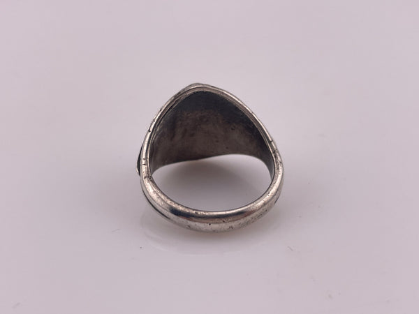 size 8.5 sterling silver multi-stone inlay ring