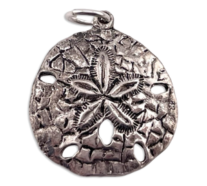 sterling silver sand dollar pendant
