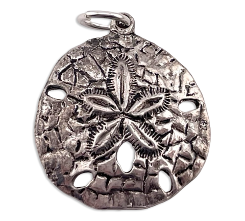sterling silver sand dollar pendant
