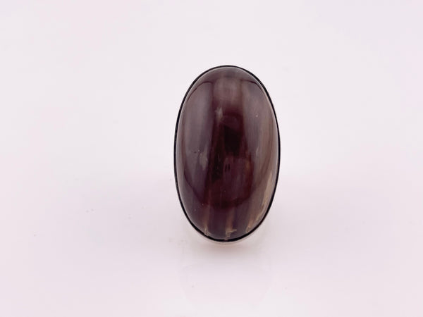 size 6 sterling silver brown agate ring