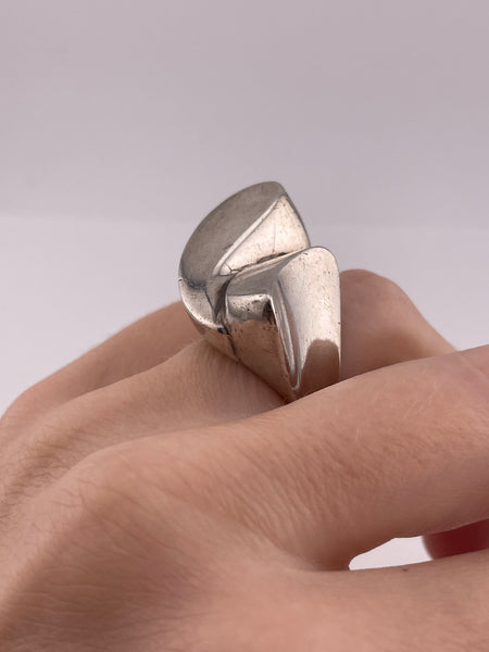size 6.25 sterling silver heavy stoneless chunky ring