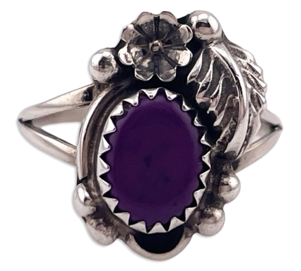 size 6 sterling silver sugilite ring