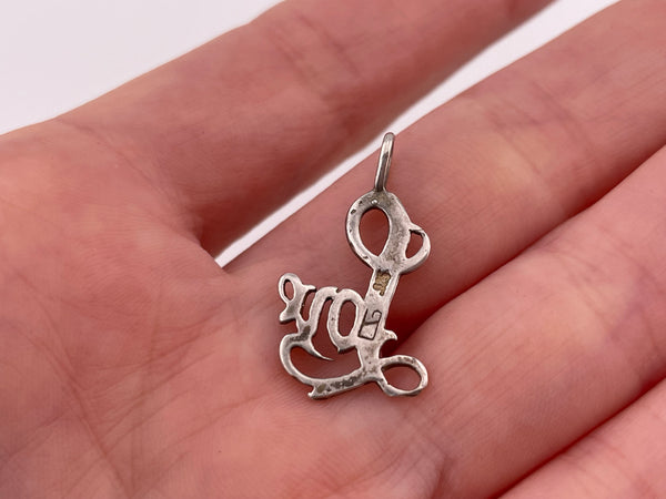 sterling silver "Love" pendant