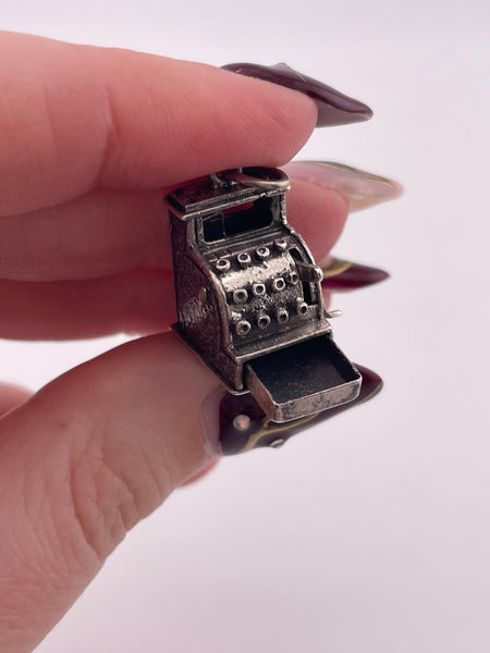 sterling silver cash register pendant