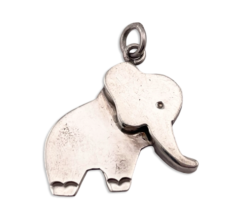 sterling silver elephant pendant