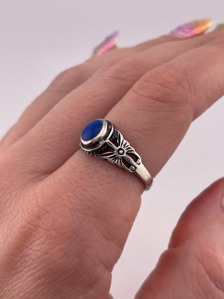 size 8 sterling silver lapis ring