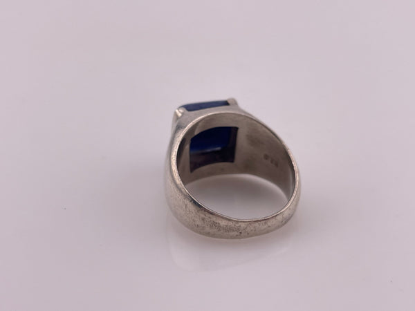 size 7 sterling silver chunky square sodalite ring