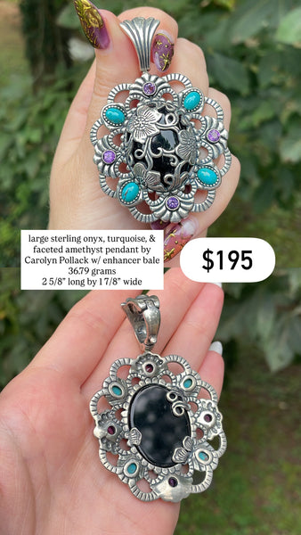 RESERVED PRIVATE LISTING -- sterling silver Carolyn Pollack pendant A32