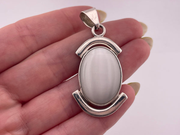 sterling silver Mexican mother of pearl pendant