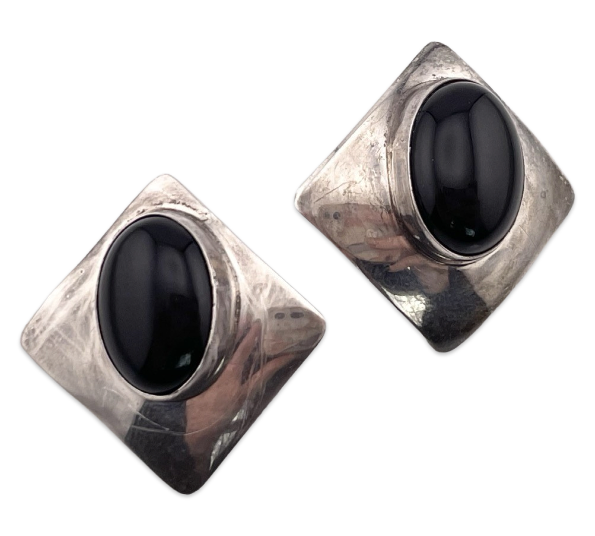 sterling silver onyx post earrings ***Non Sterling Posts***