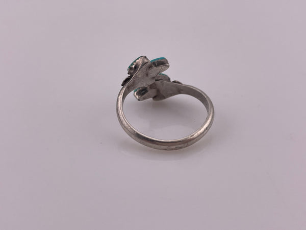 size 6.75 sterling silver turquoise bypass ring