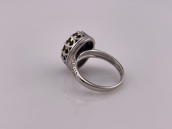 size 9.25 sterling silver druzy ring