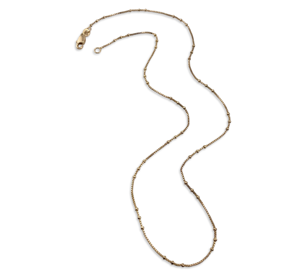 sterling silver gold plated 18" triple ball spacer necklace