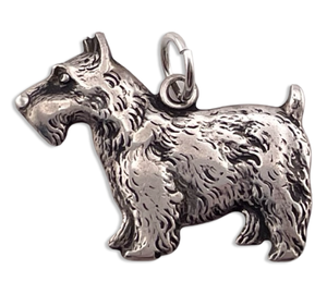 sterling silver Scottish Terrier dog pendant