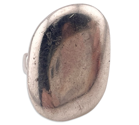 size 6 sterling silver chunky heavy stoneless ring