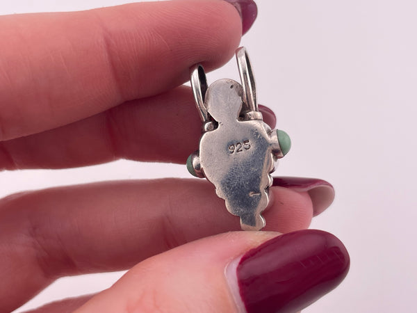 sterling silver multi-gemstone pendant