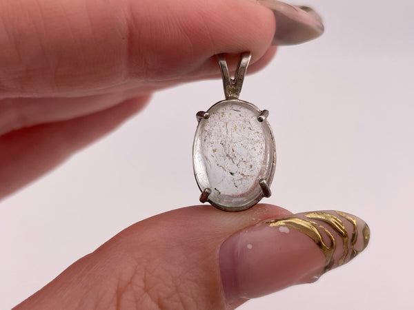 sterling silver topaz(?) pendant
