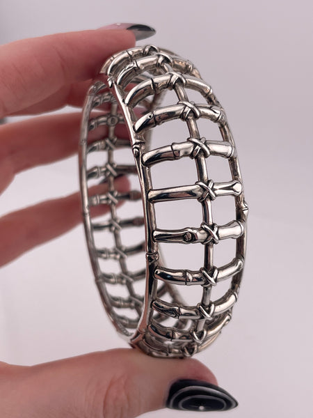 sterling silver designer John Hardy bamboo bangle bracelet