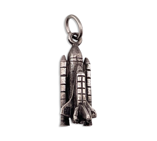 sterling silver spaceship pendant