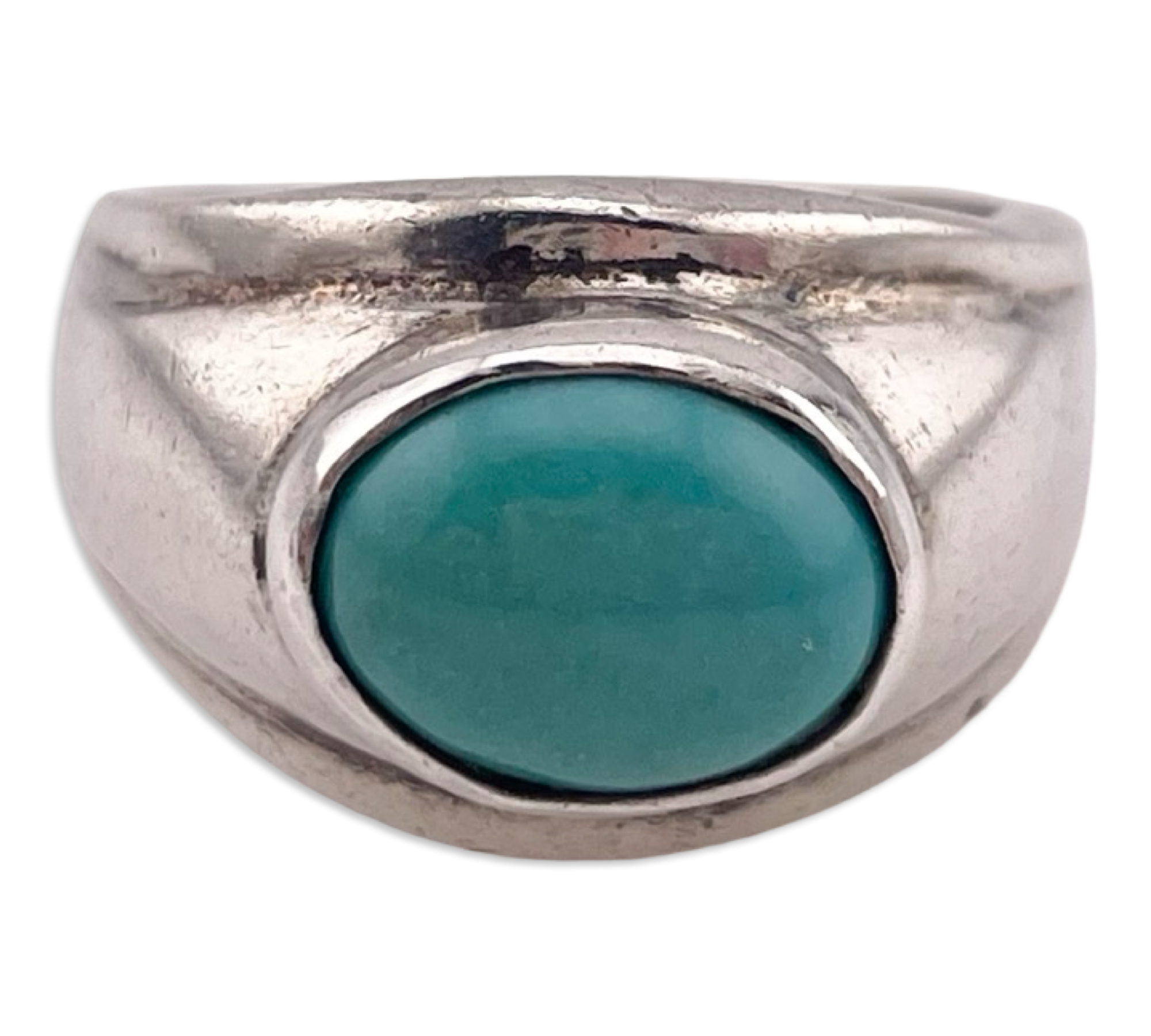 size 5.75 sterling silver stabilized turquoise ring