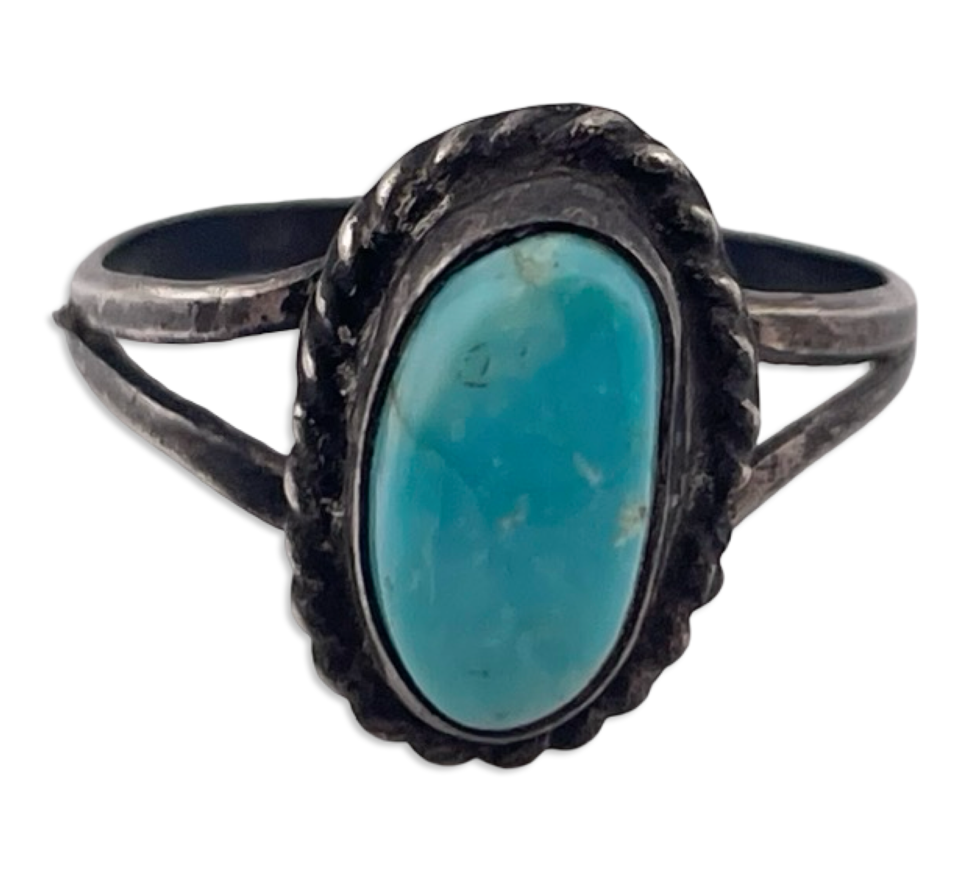 size 5.5 sterling silver turquoise ring