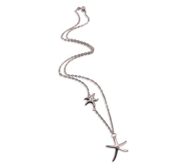 sterling silver 18-1/2" starfish necklace