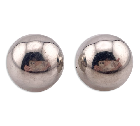 sterling silver stoneless dome rounded post earrings