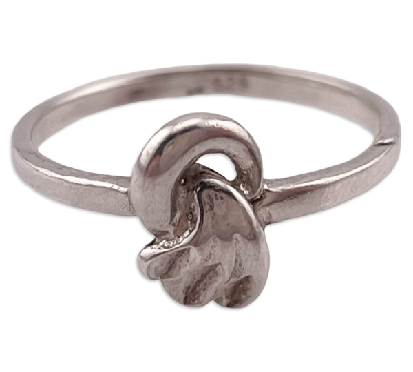 size 7.75 sterling silver stoneless design ring