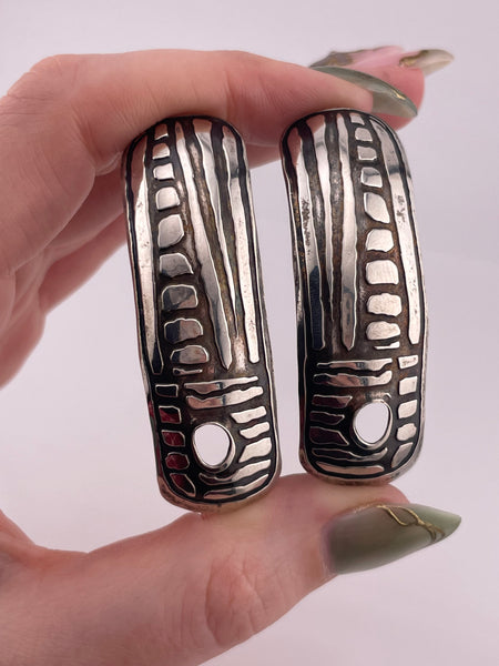 sterling silver stoneless curved artisan post earrings ***gold posts***