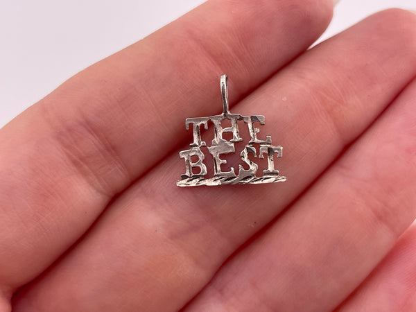 sterling silver "The Best" pendant