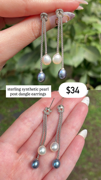 RESERVED PRIVATE LISTING -- sterling silver earrings x 2 A15