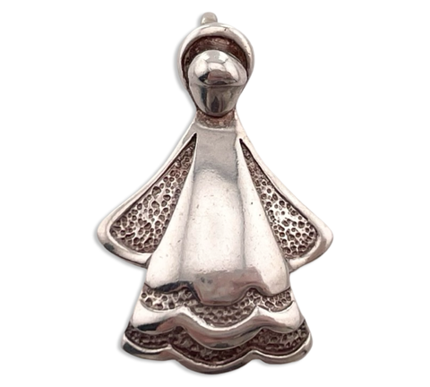 sterling silver angel pendant