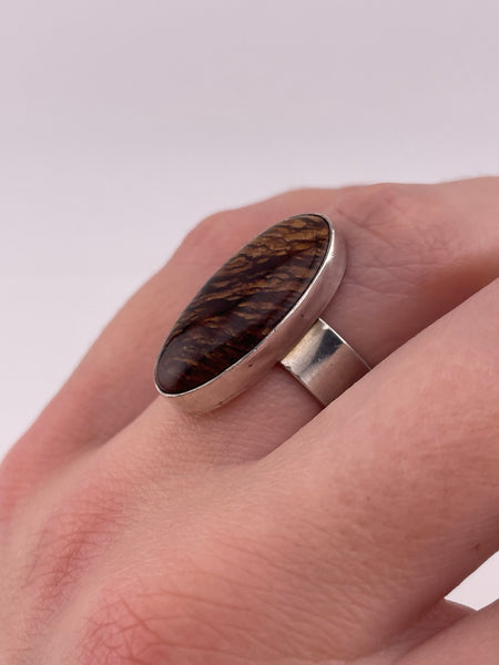 size 6.5 sterling silver jasper ring