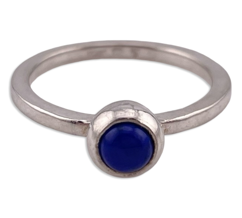 size 7.25 sterling silver lapis ring